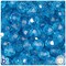 BeadTin Turquoise Transparent 10mm Faceted Round Plastic Craft Beads (225pcs)